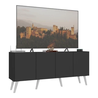 Rack Retrô para TV até 50 Polegadas com 4 Portas Multimóveis MP1071