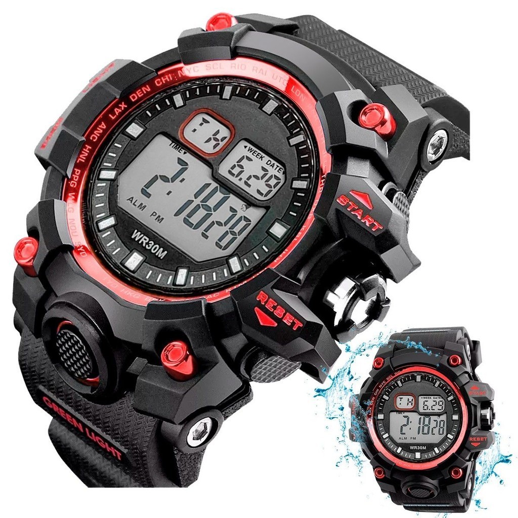 Relogio esportivo prova dagua digital masculino premium robusto ...