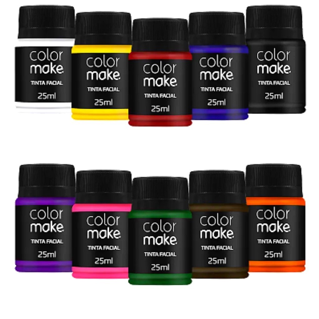 Tinta Facial 25ml Colormake (Todas as Cores) - Maquiagem Artística