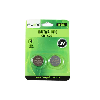 Cartela com 2 Baterias Botão Voltagem 3V Lithium CR1620