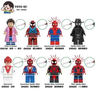 Superhero Minifigures Peter Parker SpiderMan Bloco de construção Doll Collection Gift mini modelo de brinquedo