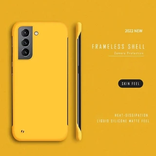 Para Samsung Galaxy S20 S21 S22 S23 Plus S24 Ultra S10 Nota 20 10 Capa Protetora De Pele Fosca Sem Moldura Fina PC Dura De Cor Sólida