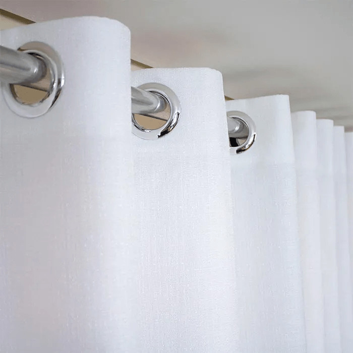 Foto de Cortina grande Ilhós Cromado 3 x 2,20 Oxford Para Quarto Sala Escritório