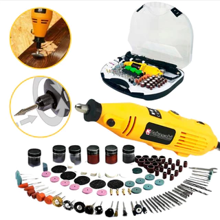 Mini Retifica Profissional 500W 210 Peças Com Maleta + Extensor Nakasaki Original Lixadeira