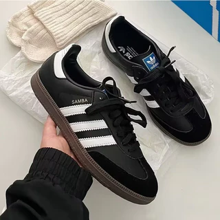 Tenis Masculino Feminino Samba Preto e branco trevo samba alemão treinamento sapatos para homens