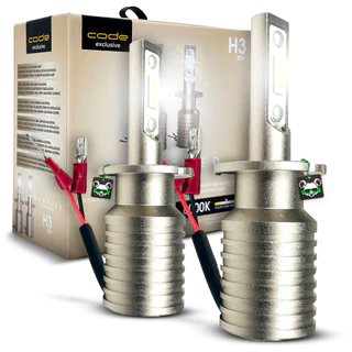 Kit Par Lâmpada Automotiva Nano Led Micro Edition 3000 Lúmens 8000K Encaixe H3 Code