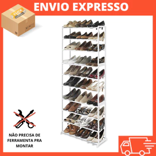 Sapateira 30 Pares com 10 Andares Sapatos Desmonta Resistentes Organizadora
