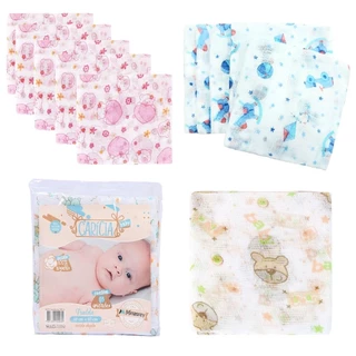 Fralda de Pano Bebe Kit com 5 Unidades 60x60cm 100% algodão Minasrey - Estampada em Oferta na Shopee