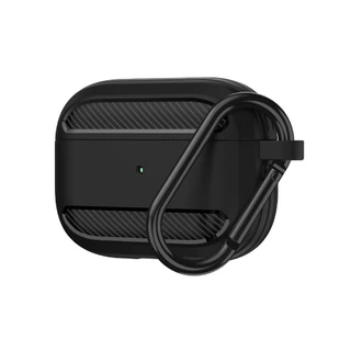 Capa De Airpods Compatíveis , Proteção De Corpo Inteiro De Fibra De Arbon TPU Macia Pele À Prova De Choque Com Acessórios Para Chaveiro Homens Mulheres Airpod Pro 3