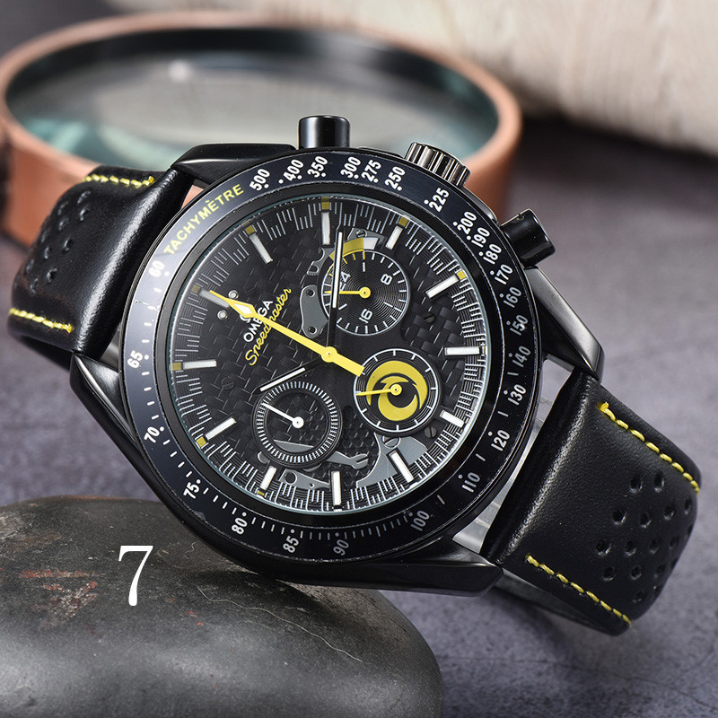 Relógio Masculino Multifuncional Com Pulseira De Couro