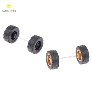 Luckybaby > Brinquedos Inovadores E Práticos 1Set DIY Racing Vehicle Toys 1 : 64 Rodas De Carro Para Pneus De Borracha Com Eixo De Roda Modelo Modificado Peça Boa Mercadoria