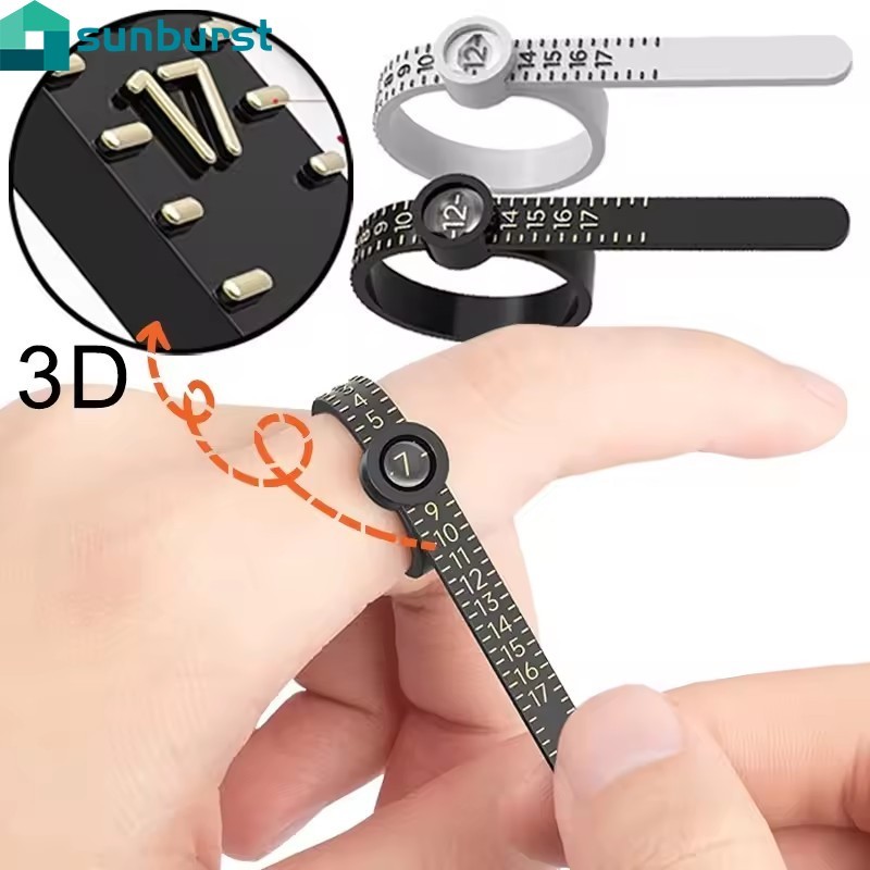 Medidor De Régua De Anel Eua/Ue De 4 Unidades-Ferramentas De Medição De Joias-Fita Métrica De Circunferência De Dedo-Com