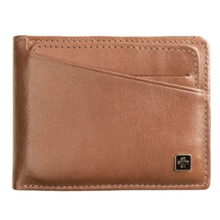 Carteira Masculina de Couro com Porta Cartão Suissewin Café