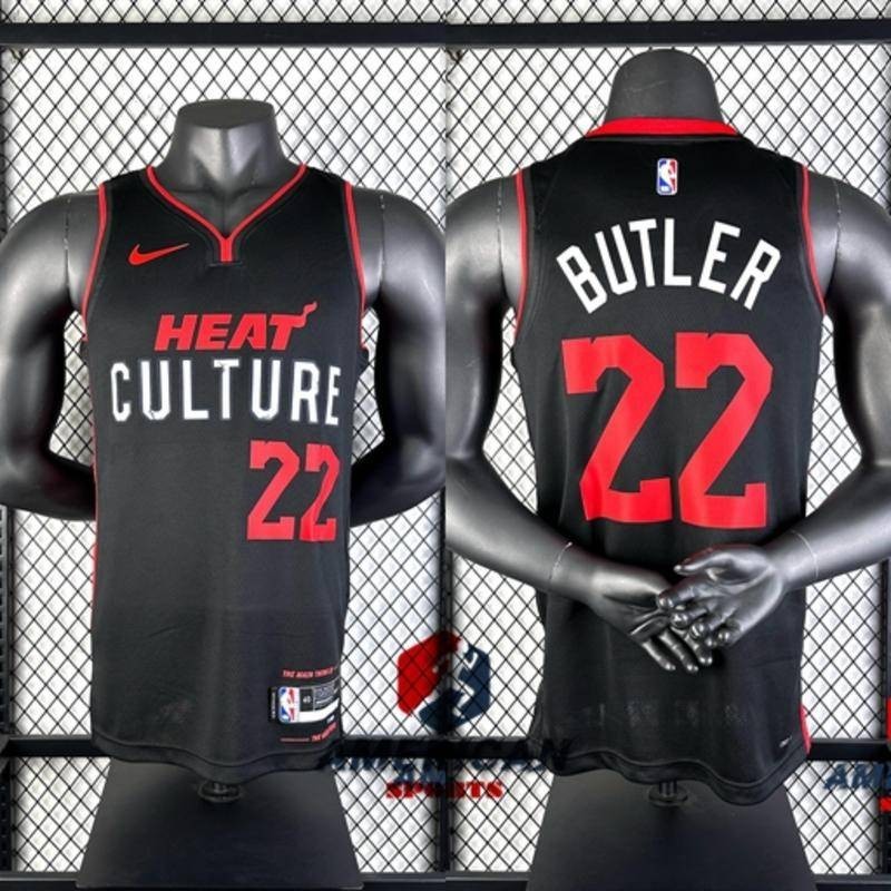 Masculino Camisa NBA Miami Heat Jimmy Butler Regata Preto 2023/24 Camiseta Basquetebol Cidade Jersey