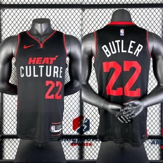 Masculino Camisa NBA Miami Heat Jimmy Butler Regata Preto 2023/24 Camiseta Basquetebol Cidade Jersey