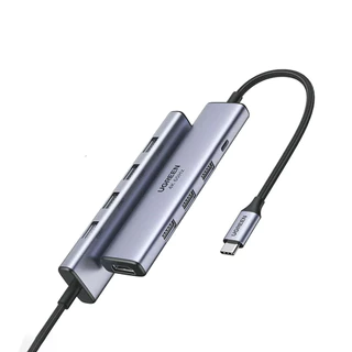 Hub Adaptador Multiportas Ugreen 5 em 1 para Usb C Macho Porta Hdmi Resolução 4k