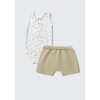 Conjunto Bebê Menino Body Com Shorts Estampado Hering Kids