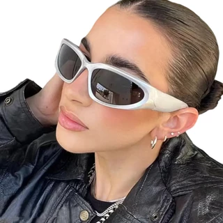 Óculos De Sol Punk Esportes Y2k Designer Feminino E Masculino Moda Futurista Steampunk Com Proteção Solar Uv400 MD-09