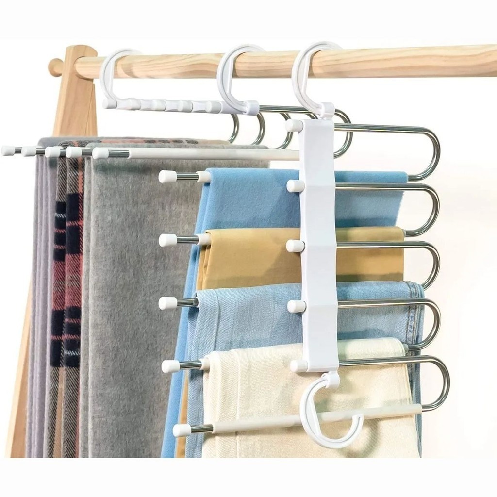 Cabide Organizador De Calças Articulável | Shopee Brasil