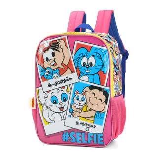Mochila De Costa Escolar  Selfie Turma Da Mônica LUXCEL em Oferta na Shopee