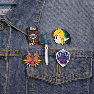 Série Game Series " Zelda " Broche De Esmalte Elf Backpack Badge Clothing Accessories Gift Jewelry Para Fãs De Jogos