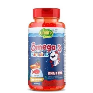 Omega 3 Kids Mastigavel 60 Capsulas - Unilife em Oferta na Shopee