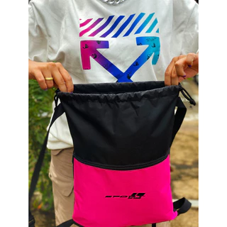 Mochila Saco Nylon SPORT Academia Esportiva Gym Bag Fitness Unissex Cordão Preto Sack Outline Nylon Resistente Sacochila