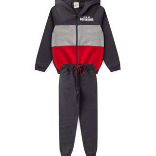 Conjunto Infantil Menino Moletom - Adventure - Chumbo