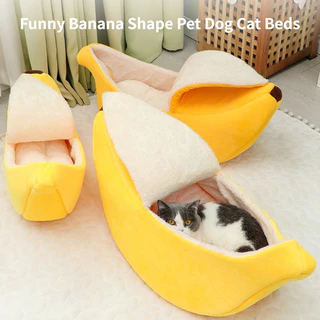 Banana Cat Bed House Funny Cute Cozy Mat Beds Warm Durable Portable Pet Basket Kennel Cachorro Almofada Para Gato Multicolor