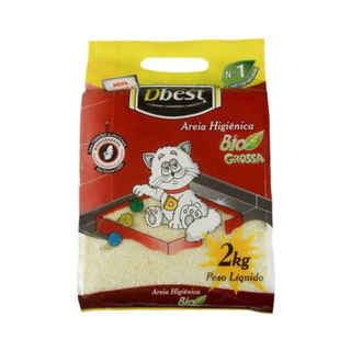 AREIA SANITARIA DBEST BIO GROSSA 2KG BIODEGRADAVEL