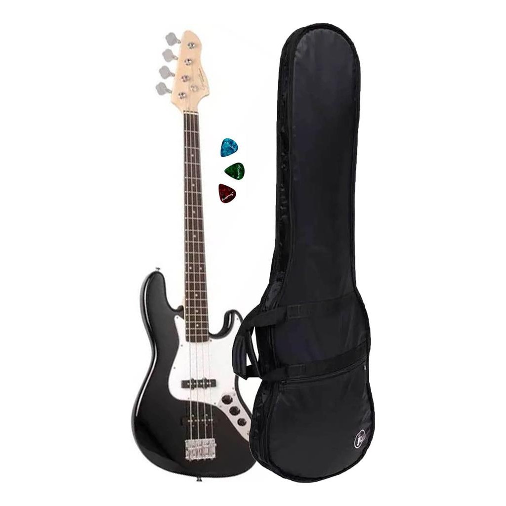 Kit Baixo Giannini Gb 100 - 4 Cordas C Escudo+ Capa/paleta