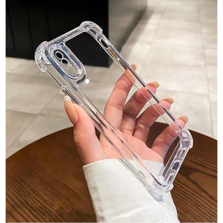 Capa De Acrílico Transparente Anti-Queda De Airbag De Quatro Cantos Para iPhone XS Max 11 Pro