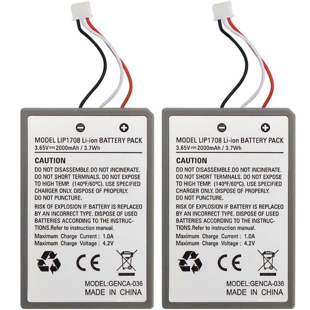 Kit 2 Baterias de Reposição Recarregável para controle DualSense PS5 Sem Fio - 2.650mAh