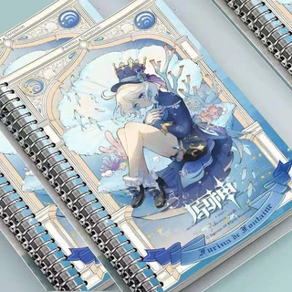 2 Estilos Jogo Genshin Impact Focalors Furina A5 Diário Transparente Caderno De Folha Solta Kawaii Agenda Organizador De Papelaria Escolar Presente Para Crianças