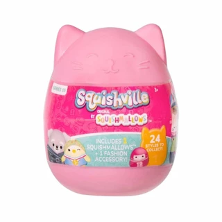 Mini Squishmallow Surpresa Rosa - Squishville Série 10