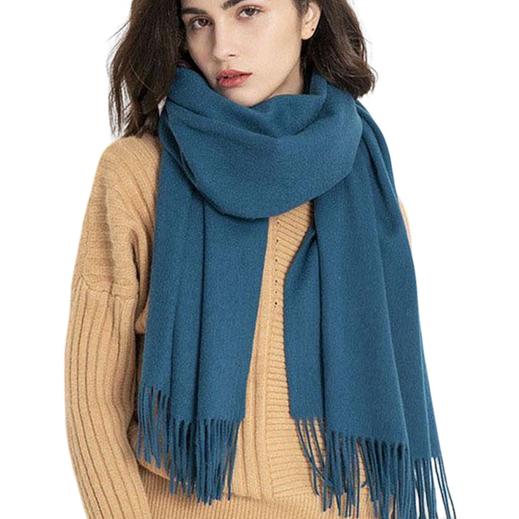 Cachecol Grosso Feminino Pashmina Lenço Moda Xale Echarpe Longo Inverno ...