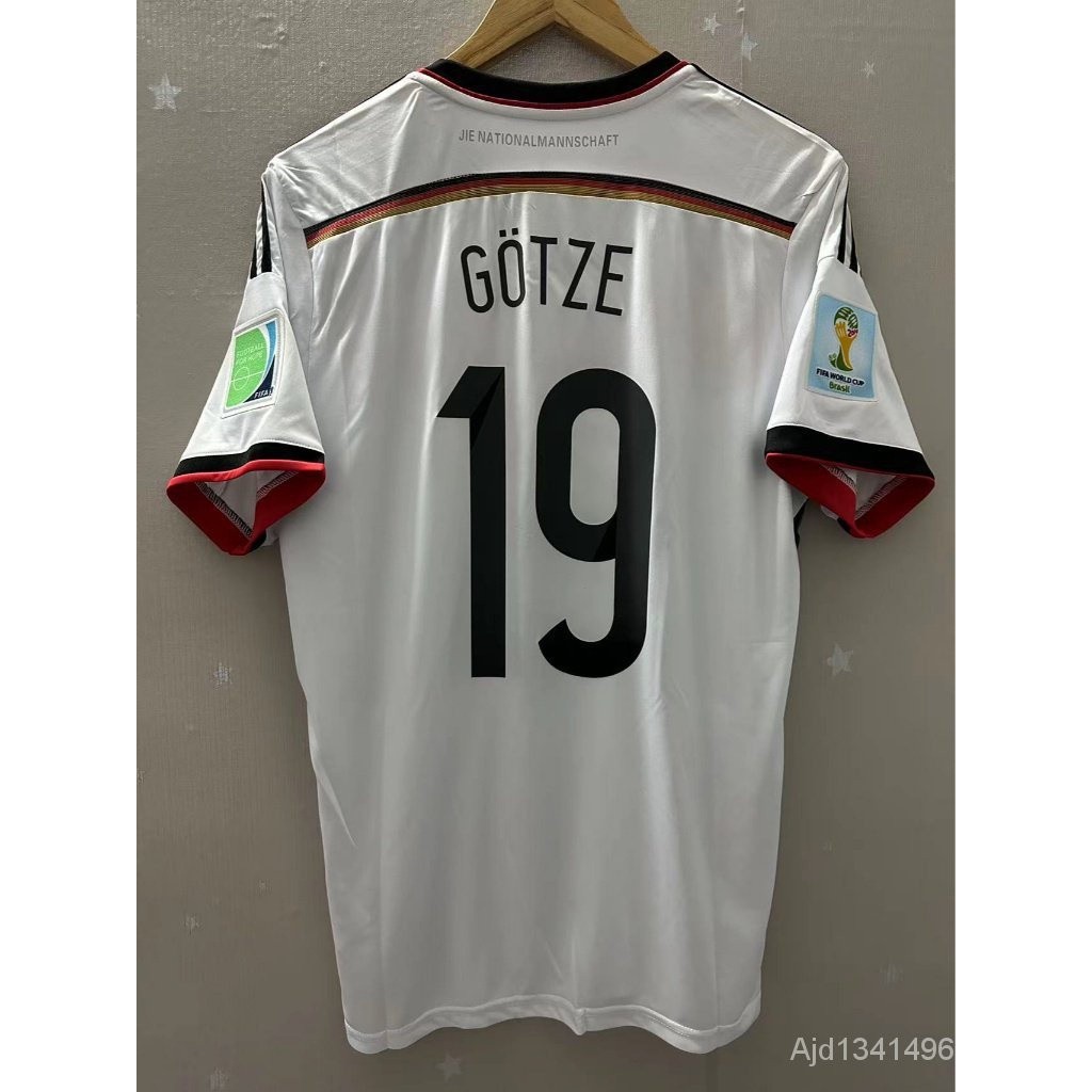 2014 Alemanha 4 Estrelas GOTZE OZIL MULLER T-Shirt Personalizado De Alta Qualidade Para Casa Retro Football Jersey SWINSTEIGER