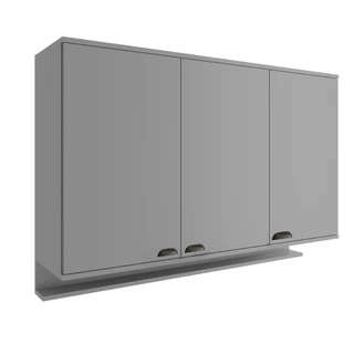 Aéreo de Cozinha 1200mm 3 Portas Lótus Carraro Titânio