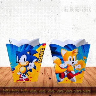 25un Caixinhas cachepot / lembrancinha festa - Sonic