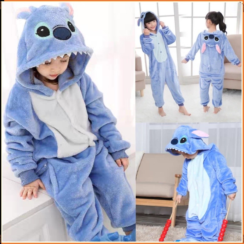 Lilo And Stitch Pijama De Pelúcia Para Crianças De Uma Peça De Roupa De ...