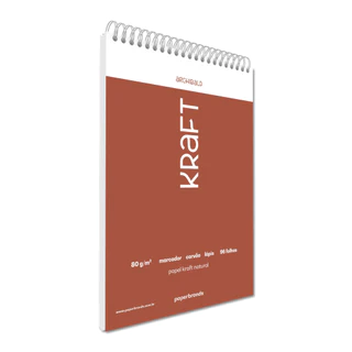 Bloco Desenho Papel Kraft 80g 96 folhas ARCHIBALD
