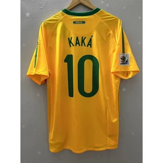 2010 Brasil KAKA Camiseta Personalizada De Alta Qualidade Para Casa Retro Football Jersey