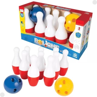 Jogo De Boliche Infantil Com 10 Pinos 2 Bolas 0328 - Nig Brinquedos