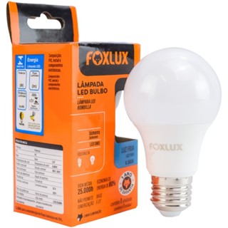 Lâmpada led bulbo 6W 560 lúmens branca fria E-27 - Foxlux