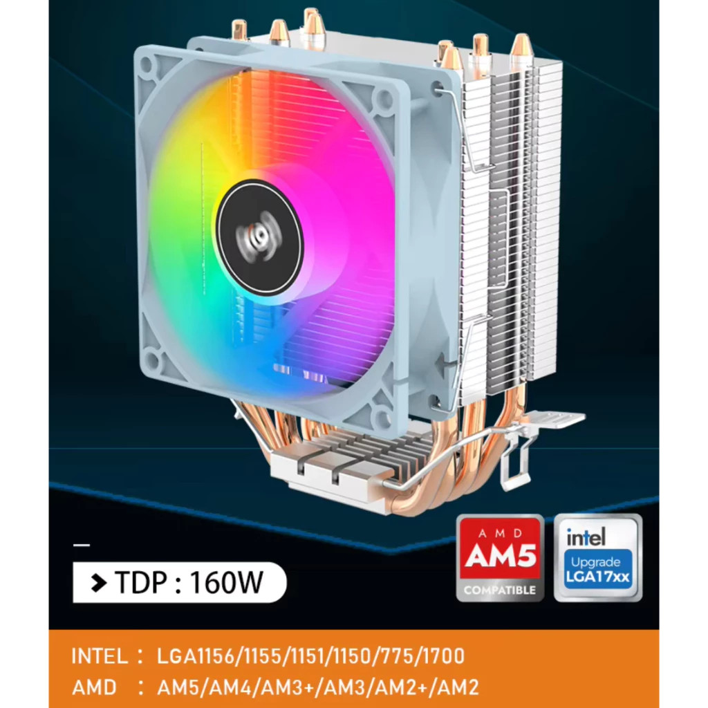 Cpu Cooler Gamer Rgb Aigo Ice400se (compativel Amd E Intel)