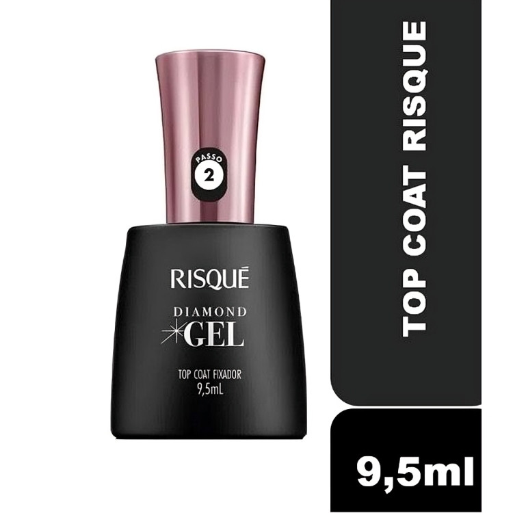 Top Coat Fixador Risqué Diamond Gel Cremoso 9,5ml | Shopee Brasil
