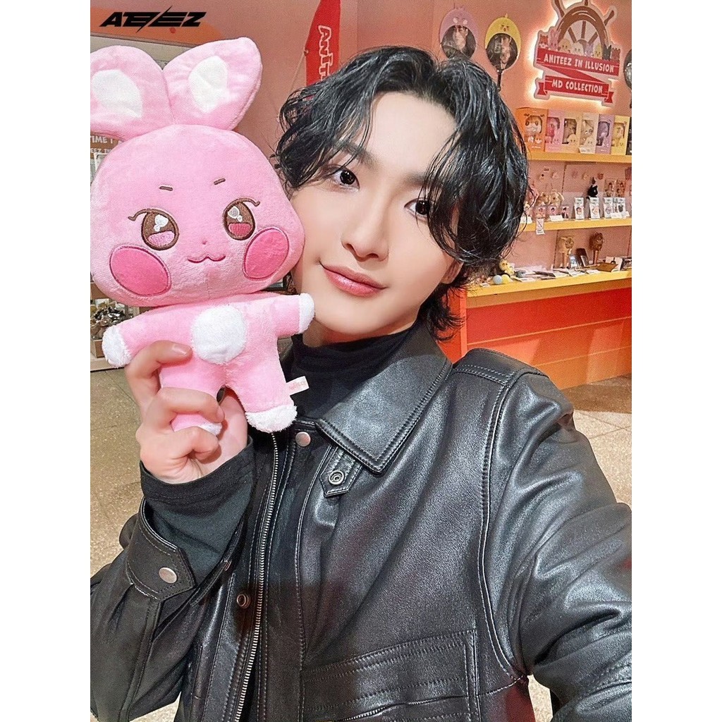 Kpop ATEEZ Boneca De Pelúcia Hongjoong Seonghwa Aniteez Flash Doll