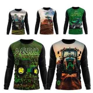 Camiseta Masculina e Feminina UV Estampa Agro Rural