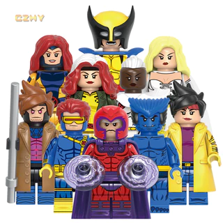 Super X Hero Cartoon Man White Queen Jubilee Cyclops Gambit Blocos De Construção Figuras Coleção Brinquedos Para Crianças G0166