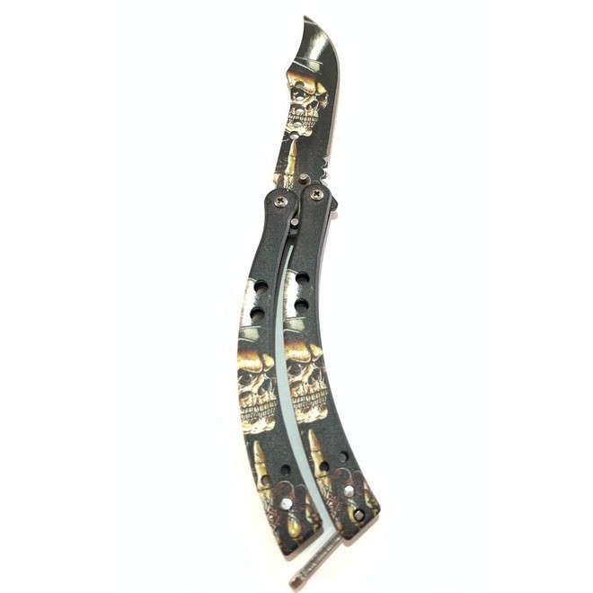 Canivete Butterfly Personalizado Caveira